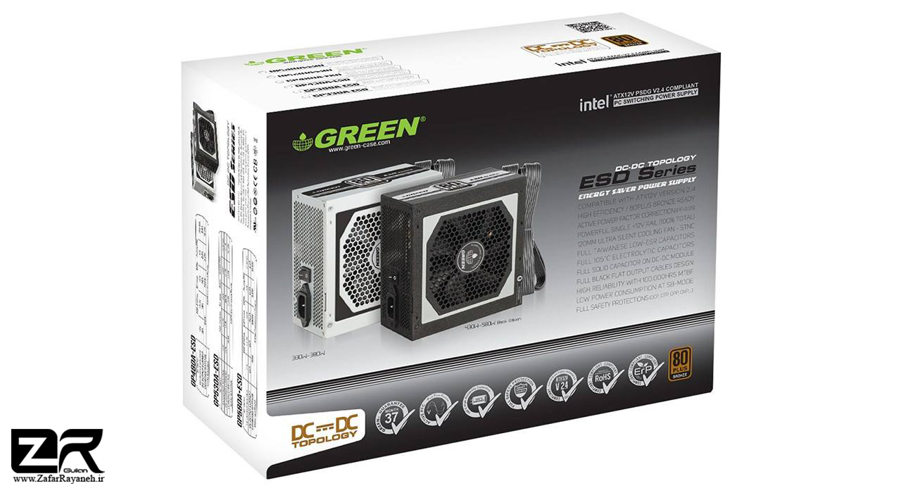 پاور کامپیوتر گرین مدل Green GP330A-ESD