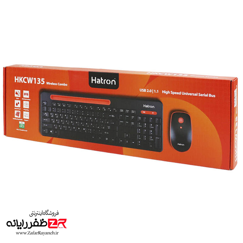 ست ماوس و کیبورد بی‌ سیم هترون مدل Hatron HKCW135