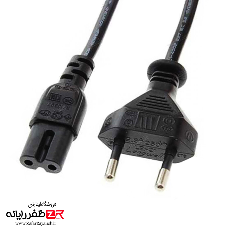 کابل برق دو پین 1.2 متری