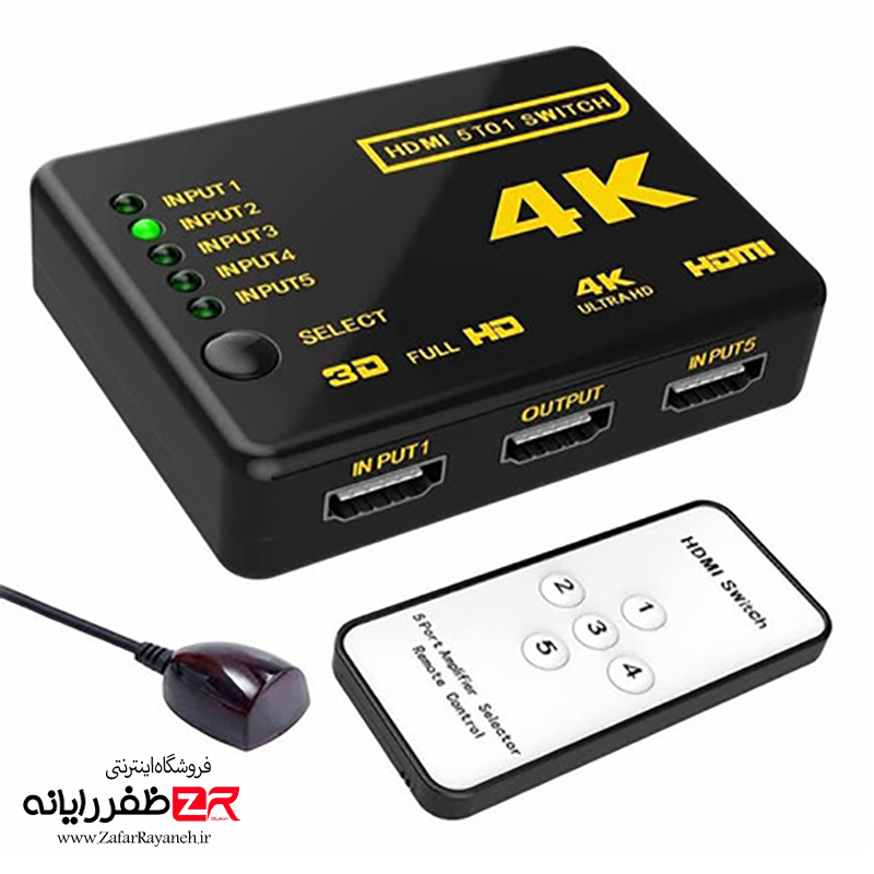 سوییچ 1 به 5 HDMI مدل HDMI 4K Switch