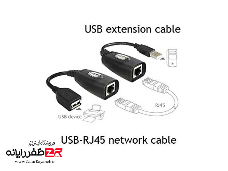 اکستندر افزایش طول تا 50 متر USB ای نت مدل enet RJXT