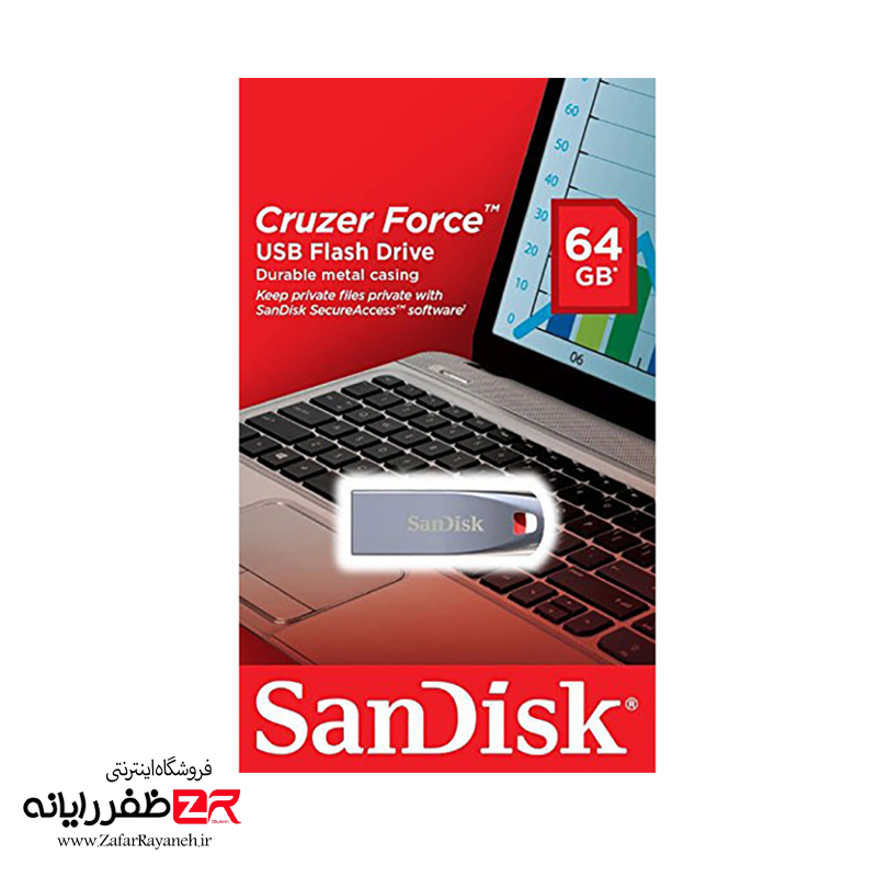 فلش مموری 64 گیگابایت سن دیسک SanDisk Cruzer Force CZ71 64GB USB2