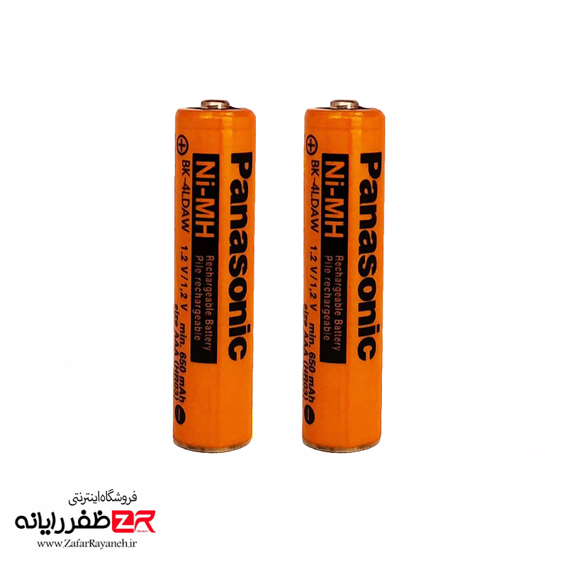 باتری نیم قلمی شارژی پاناسونیک Panasonic BK-4LDAW/2BT 650mAh