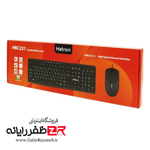 کیبورد و ماوس با سیم هترون مدل Hatron HKC221