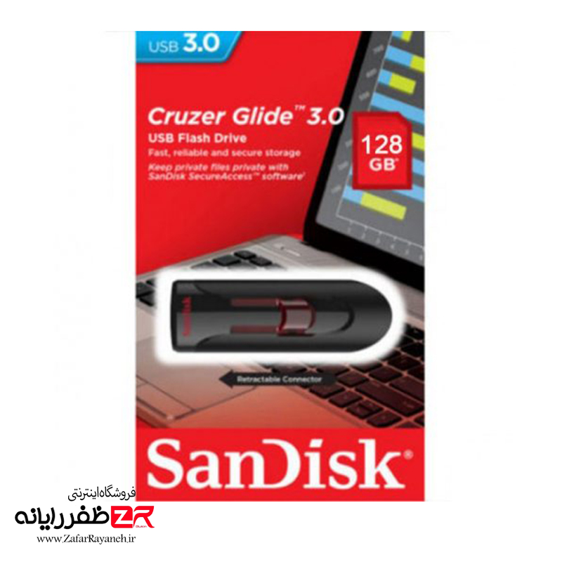 فلش مموری سن دیسک مدل SanDisk Cruzer Glide CZ60 ظرفیت 128 گیگابایت