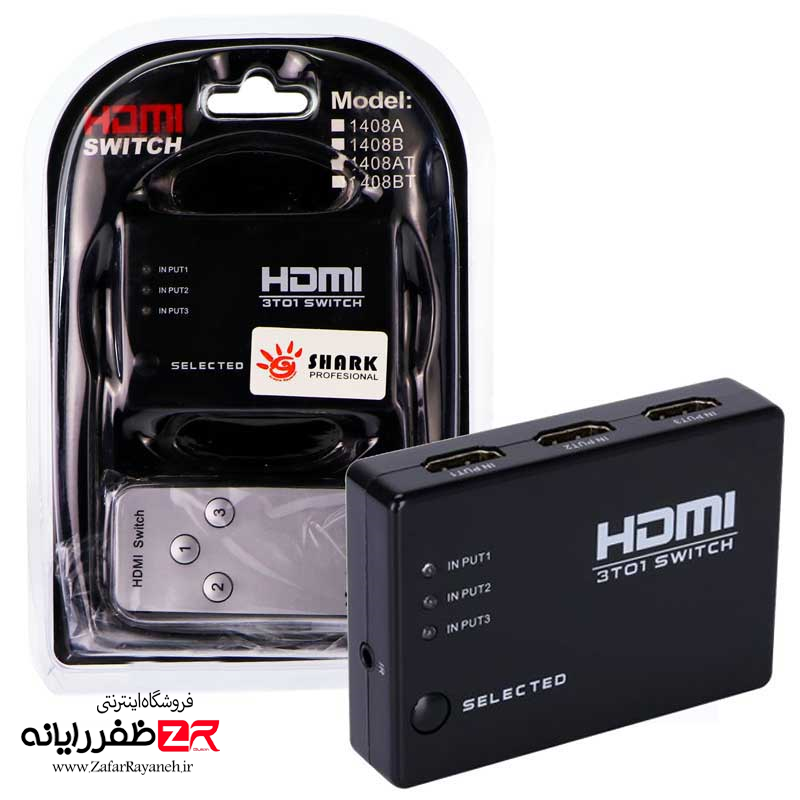 سوئیچ HDMI کنترول دار 3 پورت Shark 3T01