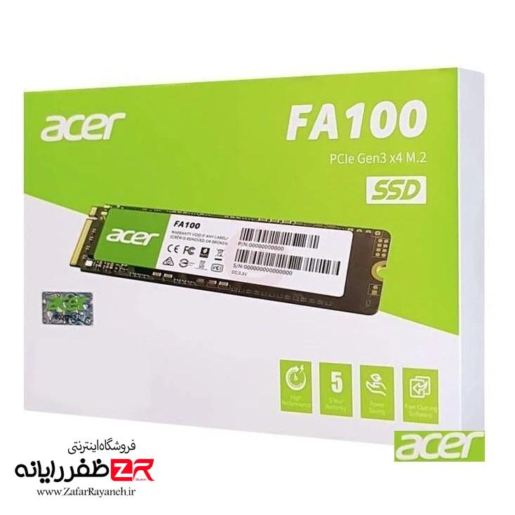 اس اس دی اینترنال PCIe Gen3 x4 ایسر مدل FA100 ظرفیت 512 گیگابایت